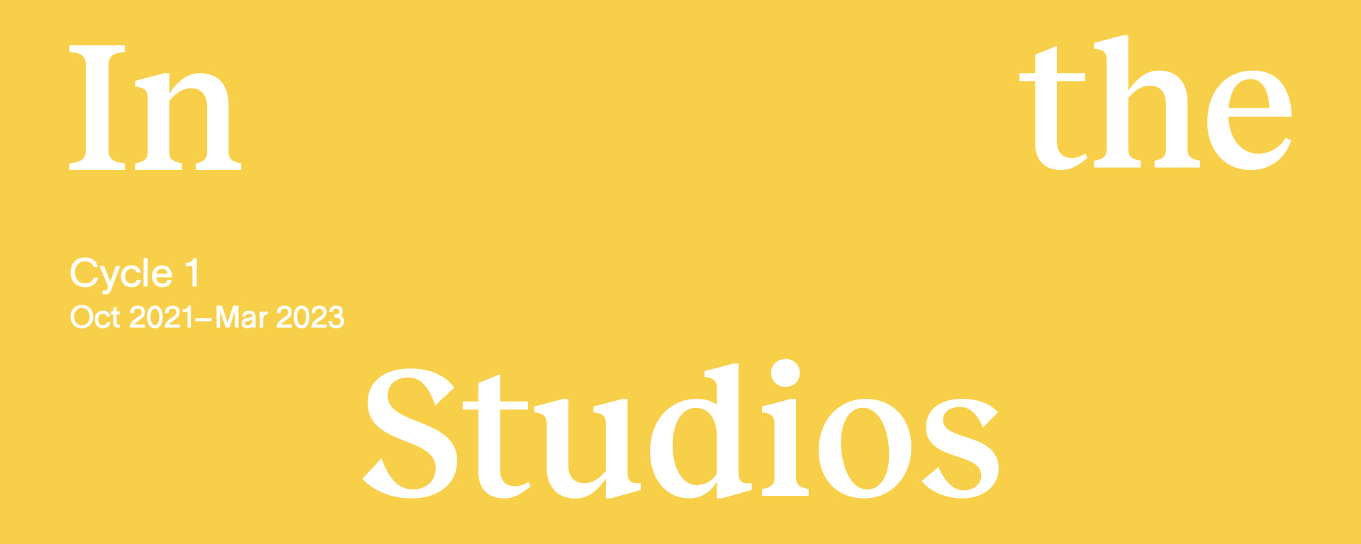 Archiving: In the Studios – Cycle 1